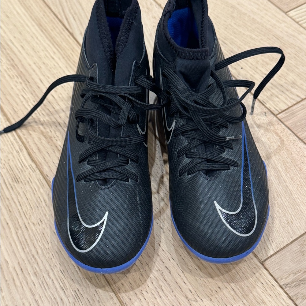 Nike Black and Blue Cleats